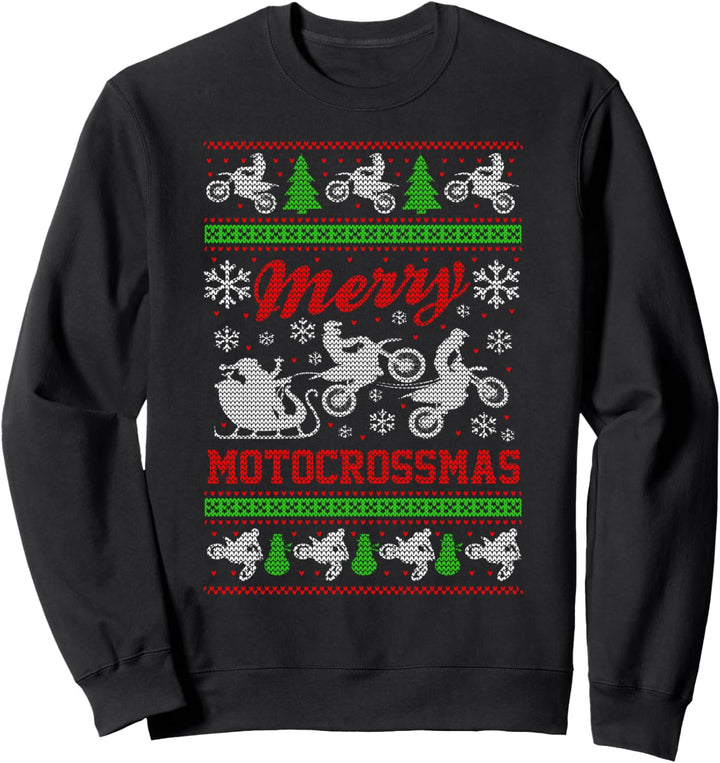Merry Motocrossmas Motocross Bike Sled Son Ugly Christmas Sweatshirt
