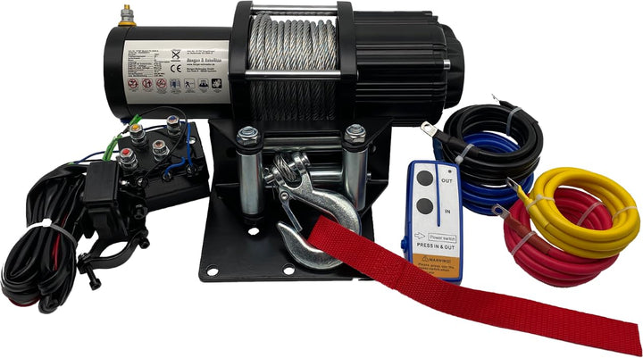 Berger + Schröter 31767 Profi-Seilwinde, 12 V, Stahlseil