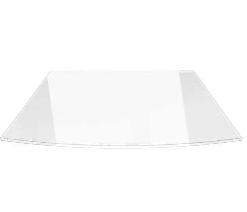 Segmentbogen 120x130cm - Funkenschutzplatte Kaminbodenplatte Glasplatte f.Ofen (Klarglas - Segmentbo