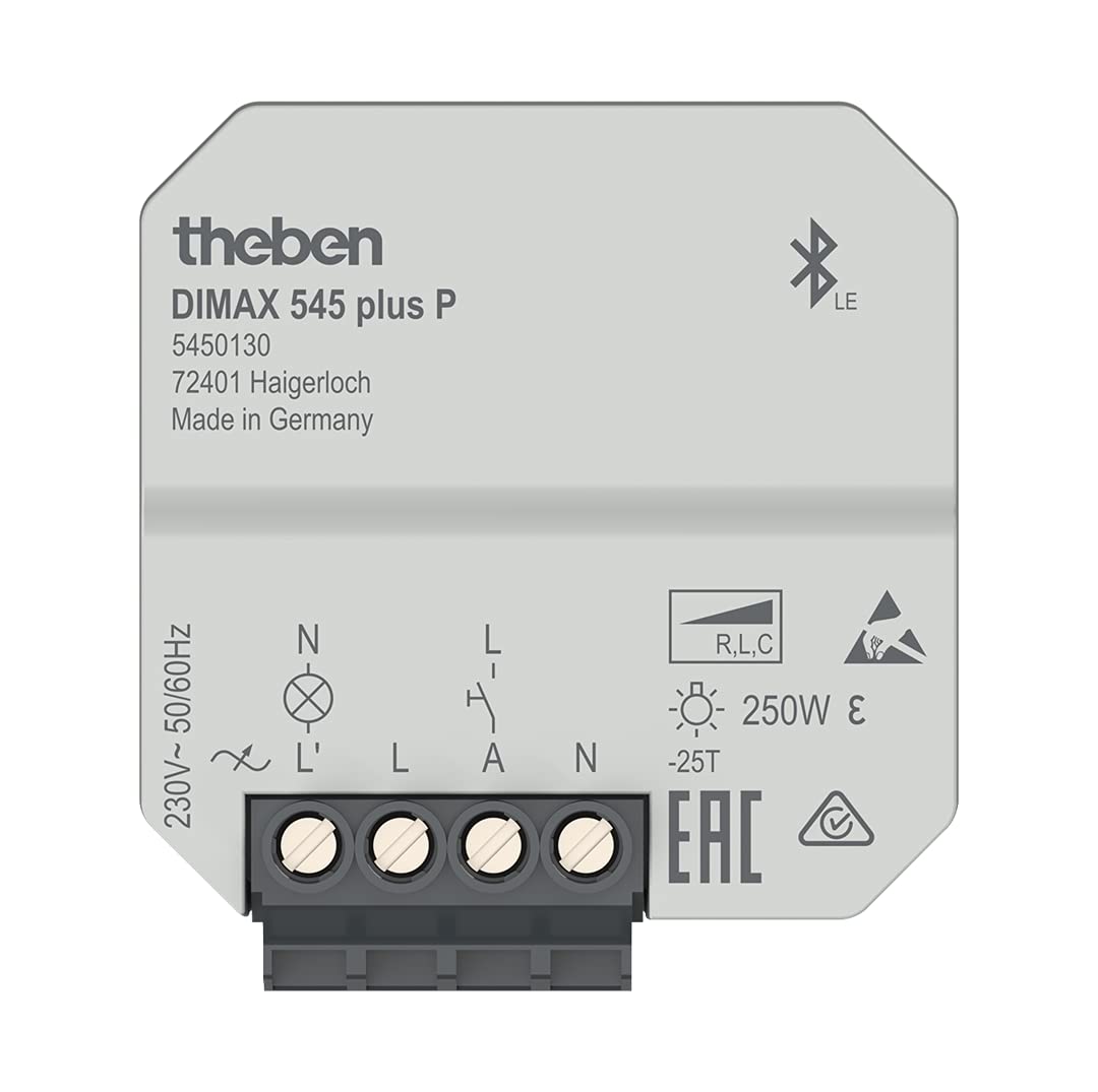 Theben 5450130 DIMAX 545 plus P I Universaldimmer I Universaldimmer mit automatischer Lasterkennung