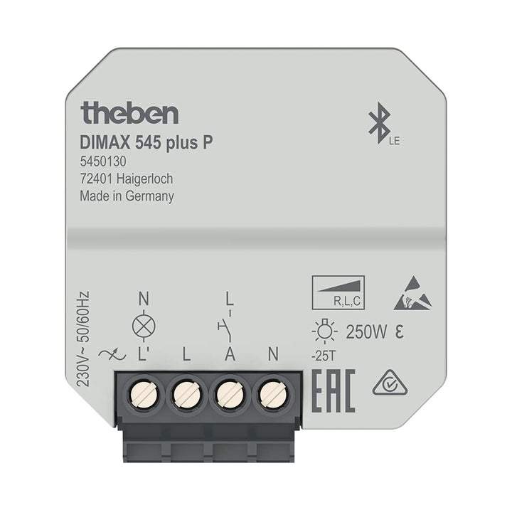 Theben 5450130 DIMAX 545 plus P I Universaldimmer I Universaldimmer mit automatischer Lasterkennung