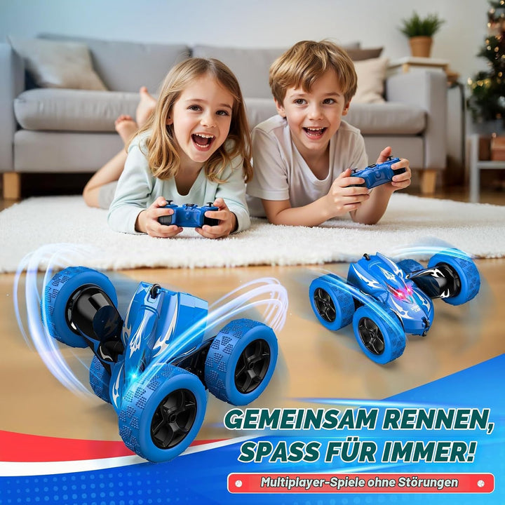 Dreamlandia Ferngesteuertes Auto Spielzeug ab 3-9 Jahre Junge, 2,4GHz RC Auto, 360° Doppelseitig, Au