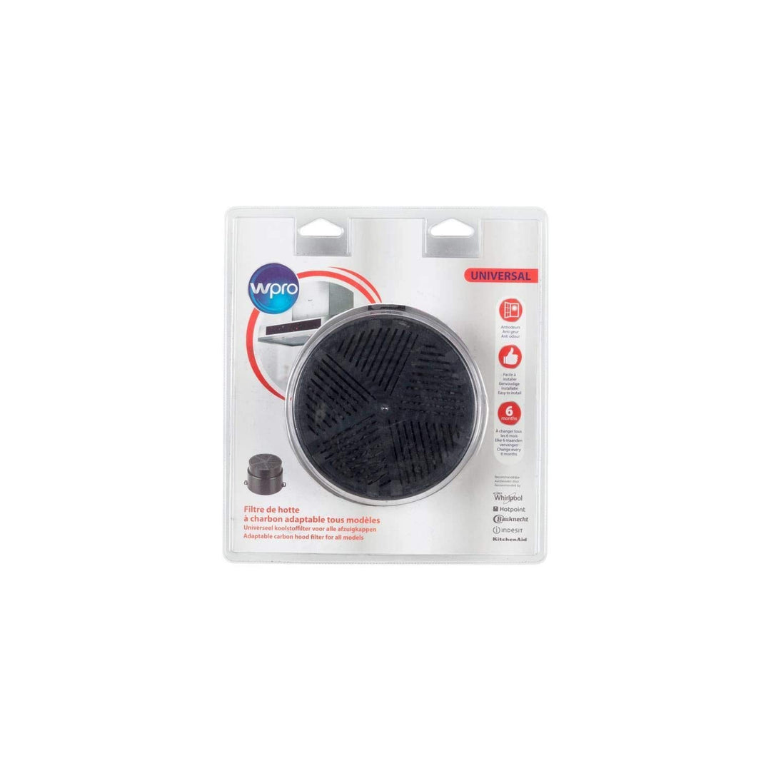 WPRO UNF001 Filtre de hotte a charbon universel (adaptable tous modeles) - Diametre 153 mm - Auto-ex