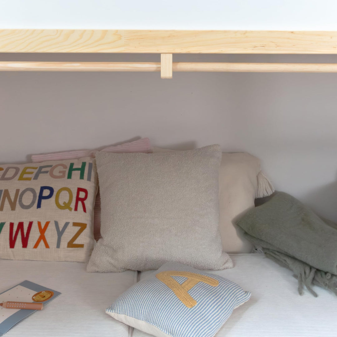 Vorhangstange für IKEA KURA Bett - Leiterseite | 100% Kiefernholz, splitterfrei verarbeitet · inkl.