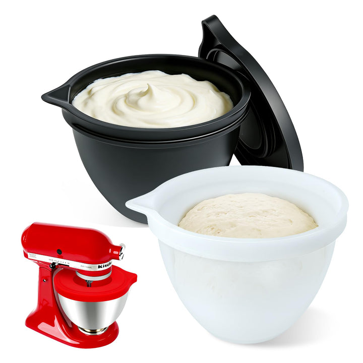 Silikon-Einlagen, kompatibel mit Kitchen Aid 4,5-5-Quart-Mixer mit kippbarem Kopf, 2 Einlagen mit De