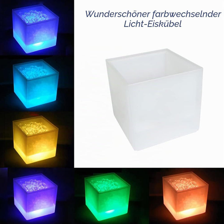 Kavolet LED Ice Bucket 3.5L mit Farbwechsel, Wein- & Sektkühler, wasserdichter Getränkebehälter für