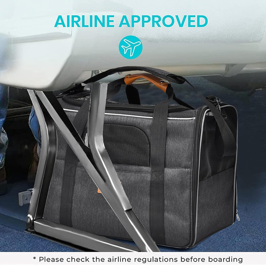 Hundetasche katzentasche Transportbox mit Katze-Tragetasche Airline genehmigt für mittlere, kleine H