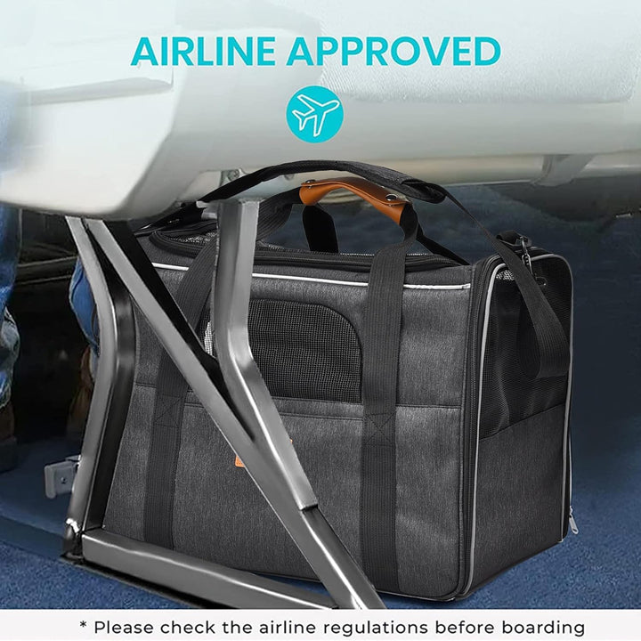Hundetasche katzentasche Transportbox mit Katze-Tragetasche Airline genehmigt für mittlere, kleine H