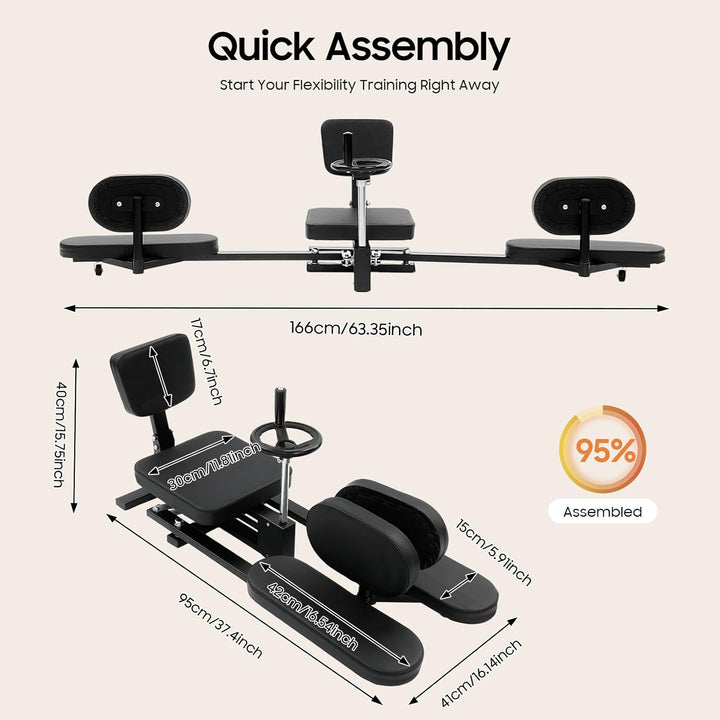 Leg Stretcher Split-Maschine, 220LBS Bein-Stretch-Maschine, Heavy Duty Stahlrahmen Ausrüstung Splits