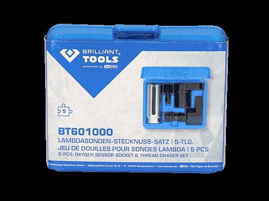 BRILLIANT TOOLS BT601000 Lambdasonden-Stecknuss-Satz | 5-tlg. [Powered by KS TOOLS]
