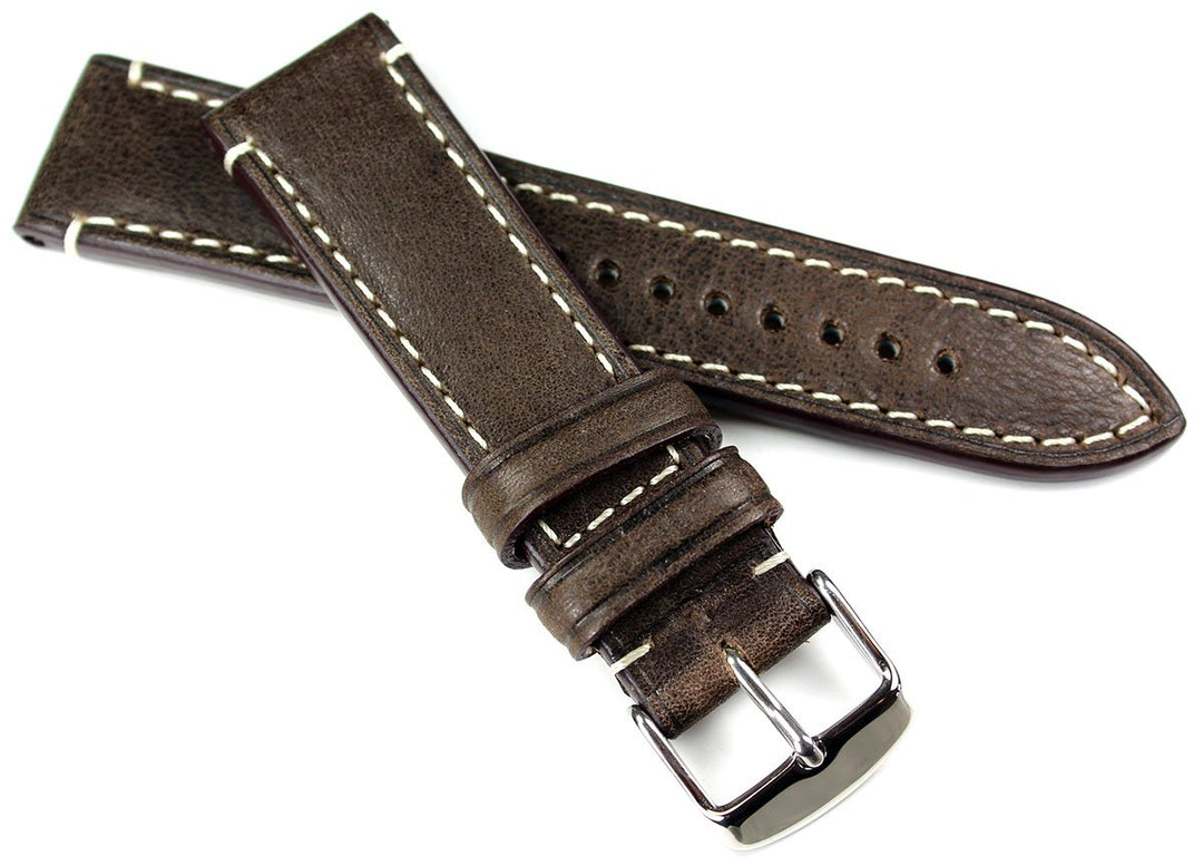 Sulla RIOS 1931 Herren Leder Deutsch Uhrenarmband 22mm dunkel braun CT
