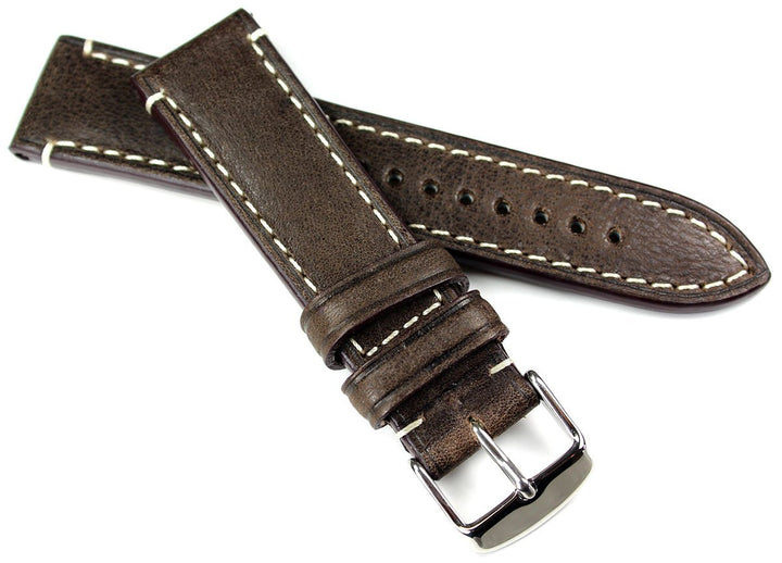 Sulla RIOS 1931 Herren Leder Deutsch Uhrenarmband 22mm dunkel braun CT