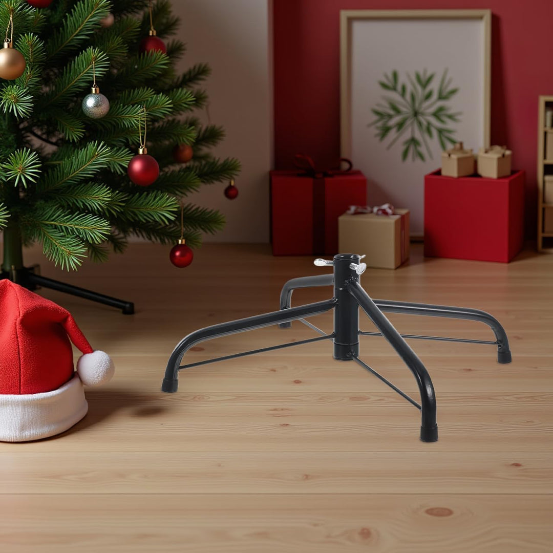 STOBAZA Weihnachtsbaumständer aus Robustem Eisen, 35x12.6cm Basis Klappbar für Künstliche Weihnachts