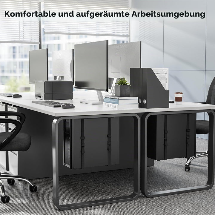 BONTEC Verstellbare PC Halterung, Computerhalterung Untertisch, CPU-Halterung unter Schreibtisch, Ve