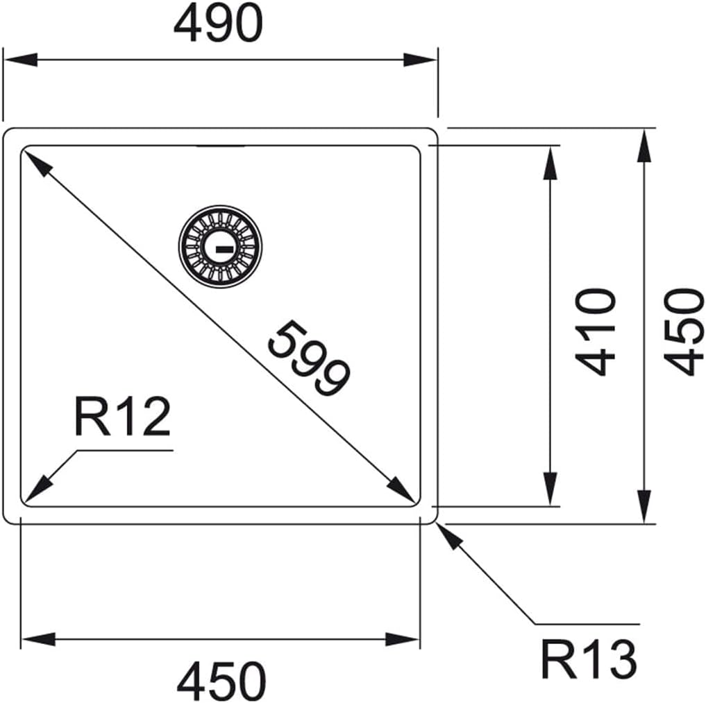 Franke Box BXX 110-45 Edelstahlspüle glatt - 122.0375.258 Unterbau
