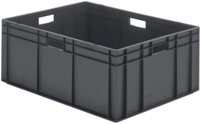 Euro-Format-Stapelbehälter, Wände und Boden geschlossen - LxBxH 800 x 600 x 320 mm - blau, VE 2 Stk