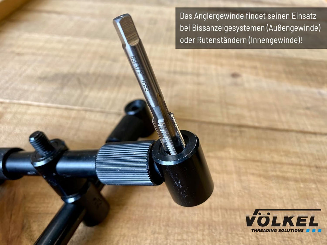 VÖLKEL Angler Set | BSF 3/8x20 Gewinde | HSS Gewindeschneider Set | Gewindeschneider BSF 3/8 | Angle