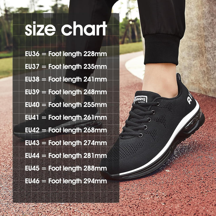 frysen Herren Damen Sportschuhe Laufschuhe mit Luftpolster Turnschuhe Profilsohle Sneakers Leichte S