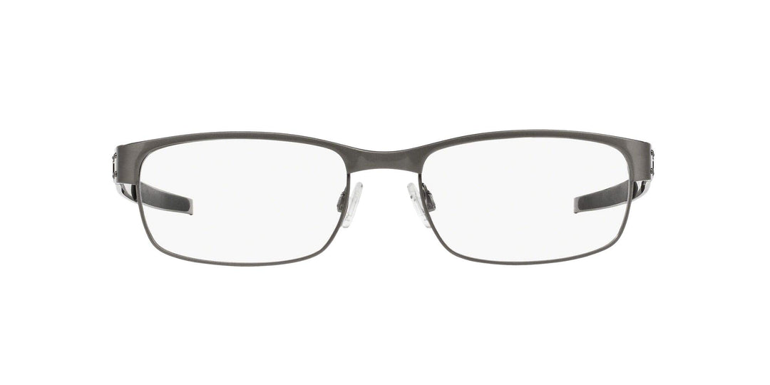 Oakley Herren Metallplatte Korrekturbrillenrahmen, Gebürstetes Chrom/Demo-Linse