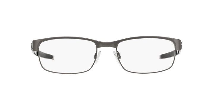 Oakley Herren Metallplatte Korrekturbrillenrahmen, Gebürstetes Chrom/Demo-Linse