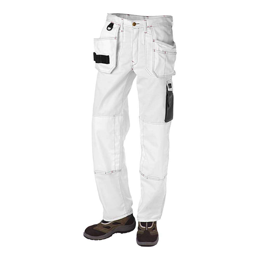 J.A.K. 920404116 Serie 9204 65% Polyester/35% Baumwolle Bundhose mit Hängetaschen, Weiss/Grau, 64 R