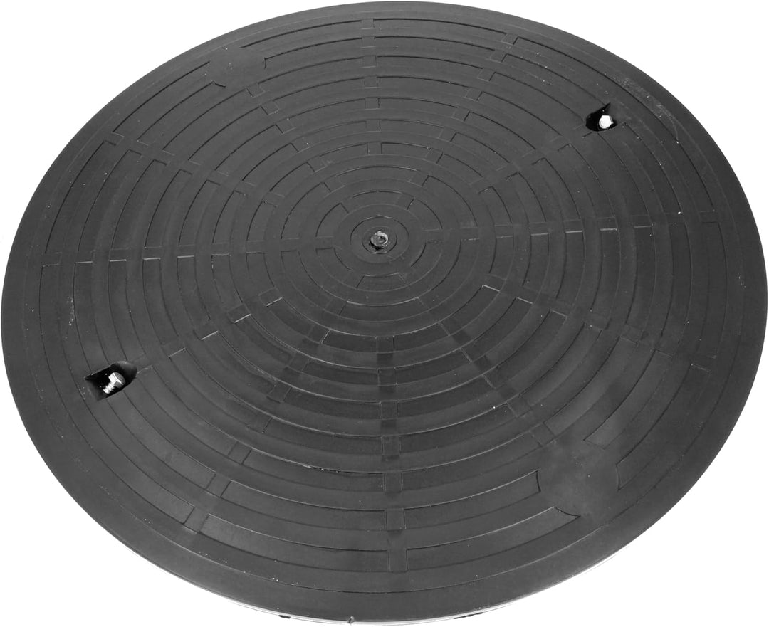 Millto™ Schachtabdeckung Kunststoff Rund Ø DN540 Schwarz PP Kanaldeckel Schachtdeckel | Abflusssteig
