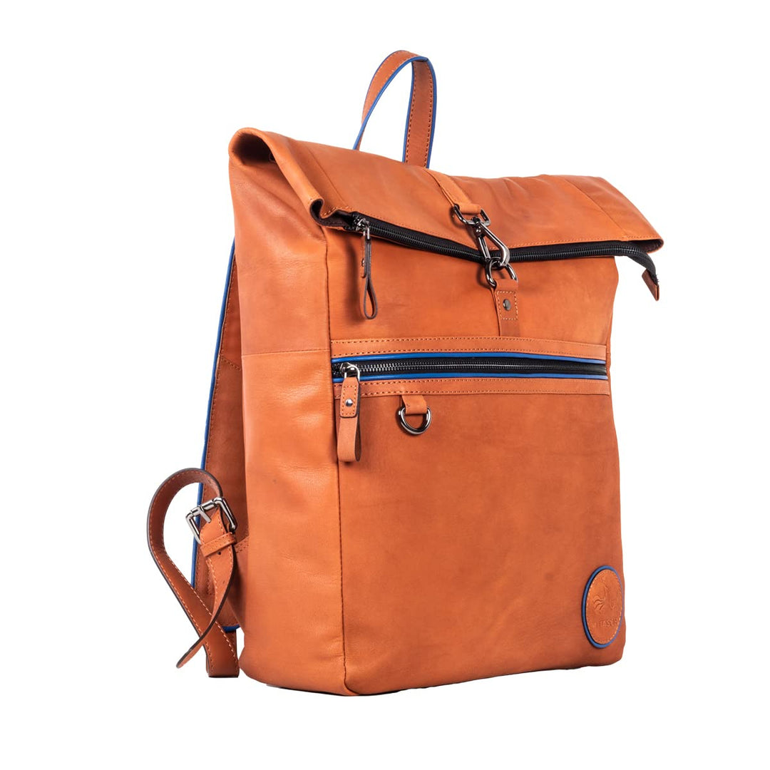 MiTASCH Trend Rucksack Damen mittel ruck sack leder Braun Lederrucksack Büffelleder Ziegenleder Lede