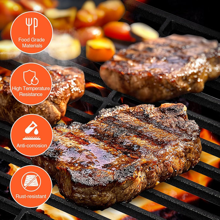 GFTIME 46 x 71cm Gusseisen Grillrost für Tepro Toronto XXL, Tarrington House Memphis XL Holzkohlegri