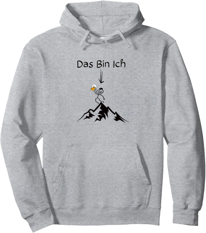 Lustiges Wandern Das bin Ich Berge Alpen Outdoor Pullover Hoodie