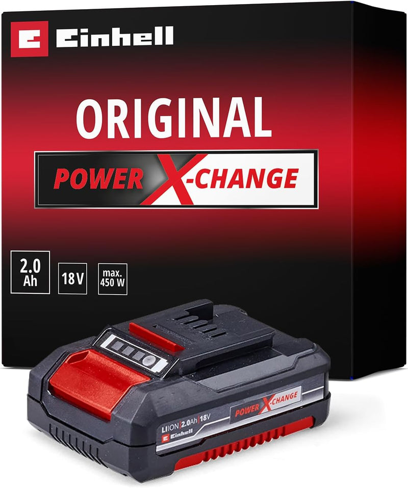 Einhell Power X-Change 18V, 2,0Ah Lithium-Ionen-Akku | Universell kompatibel mit allen Power X-Chang