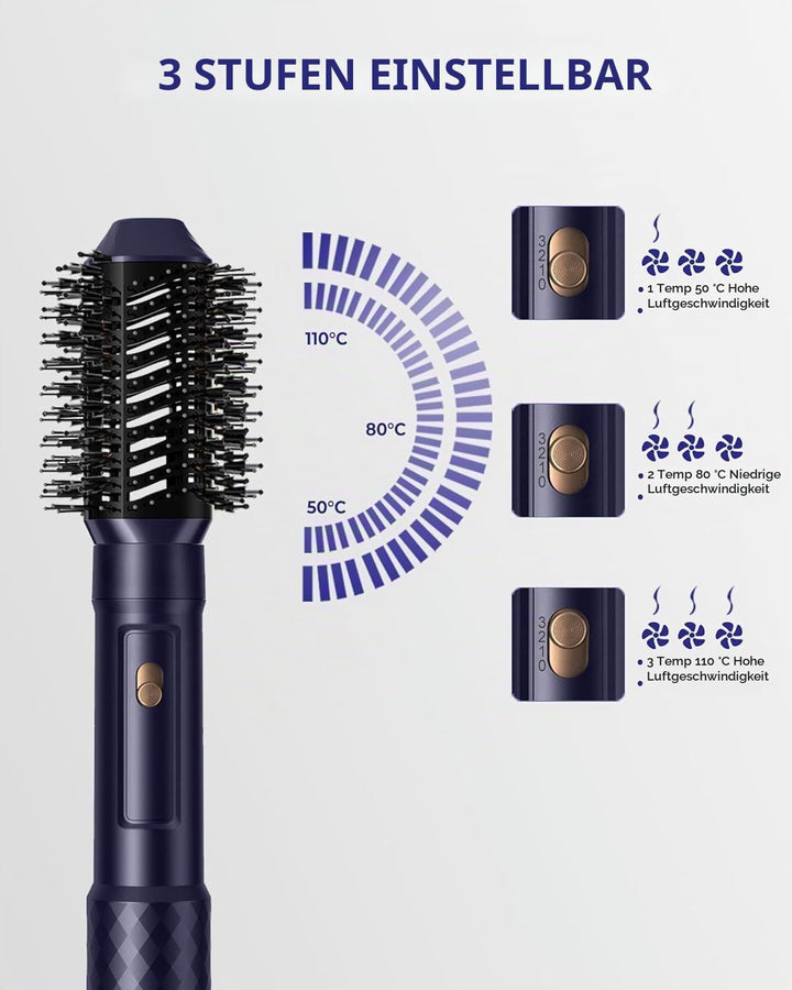 UMIGA Hairstyler 6 in 1 Hairstyler, Multistyler Lockenstab mit Luft Blau Hair Dryer Styler Set, Blau
