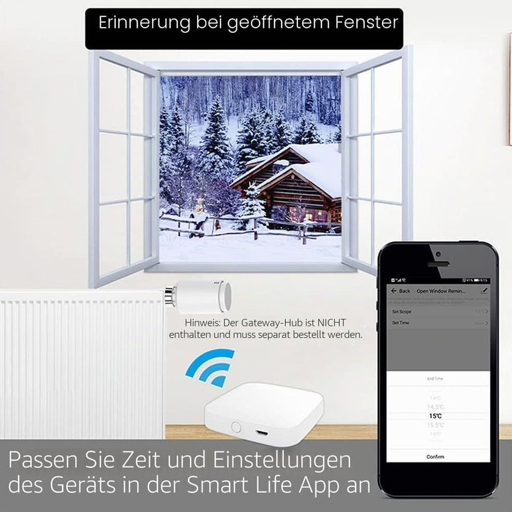 Smartes Heizkörperthermostat, Programmierbarer Heizungsthermostat, Thermostat Heizung Digital,Hausha