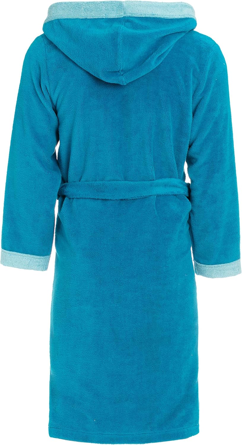 REVISE Herren Bademantel RE-855 - mit Bambus faser - mit Kapuze - Saunamantel S Türkis, S Türkis