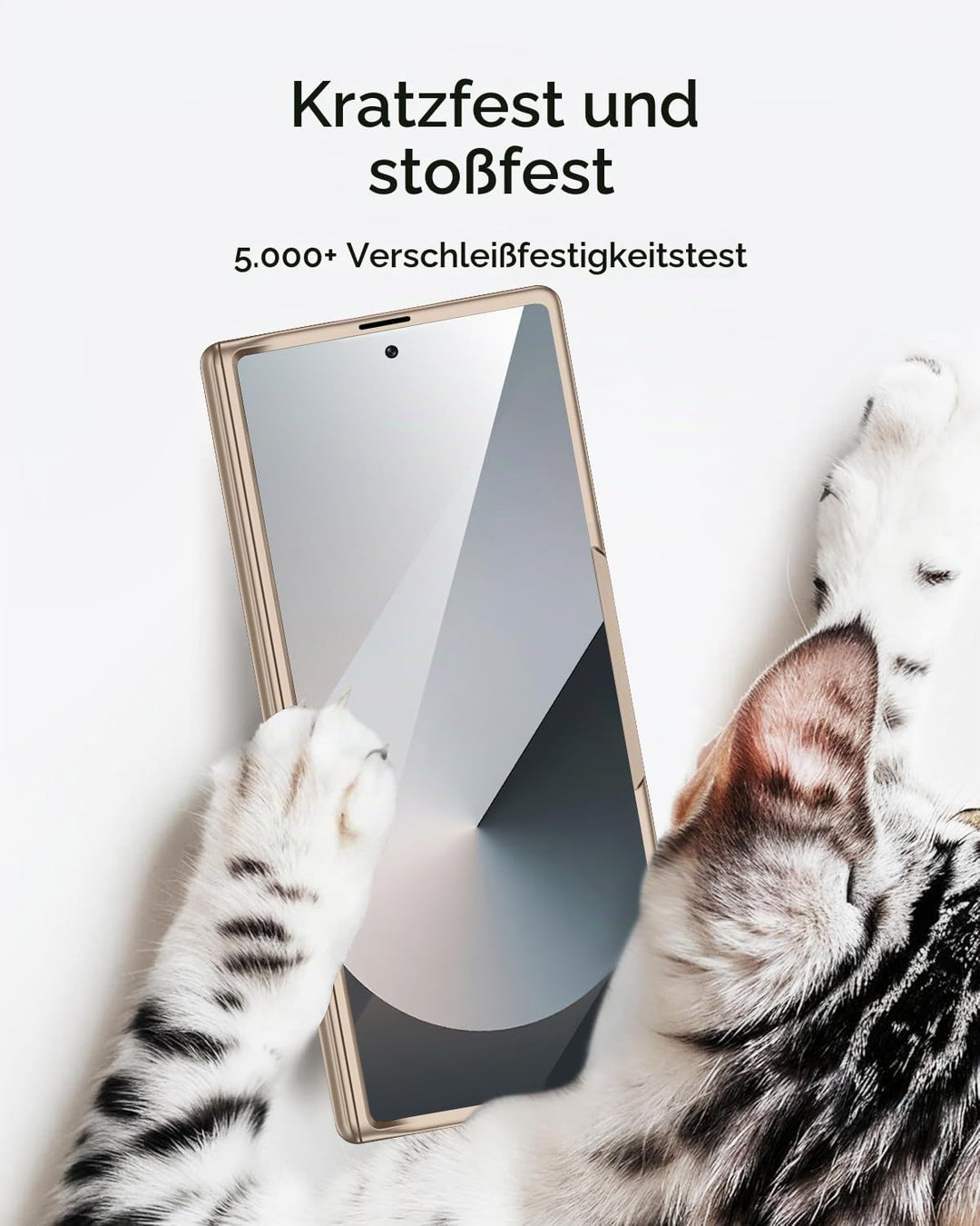 Miimall Kompatibel mit Samsung Galaxy Z Fold 7 Hülle mit Displayschutz Anti-SPY, [Magnetischer Schar