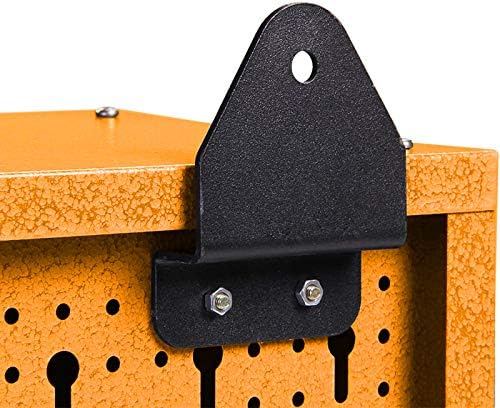 METALLMOBELL – Werkzeugschrank Metall 60x40x20 cm, mit Metallregalen, Wandwerkzeugtafel und Schloss,