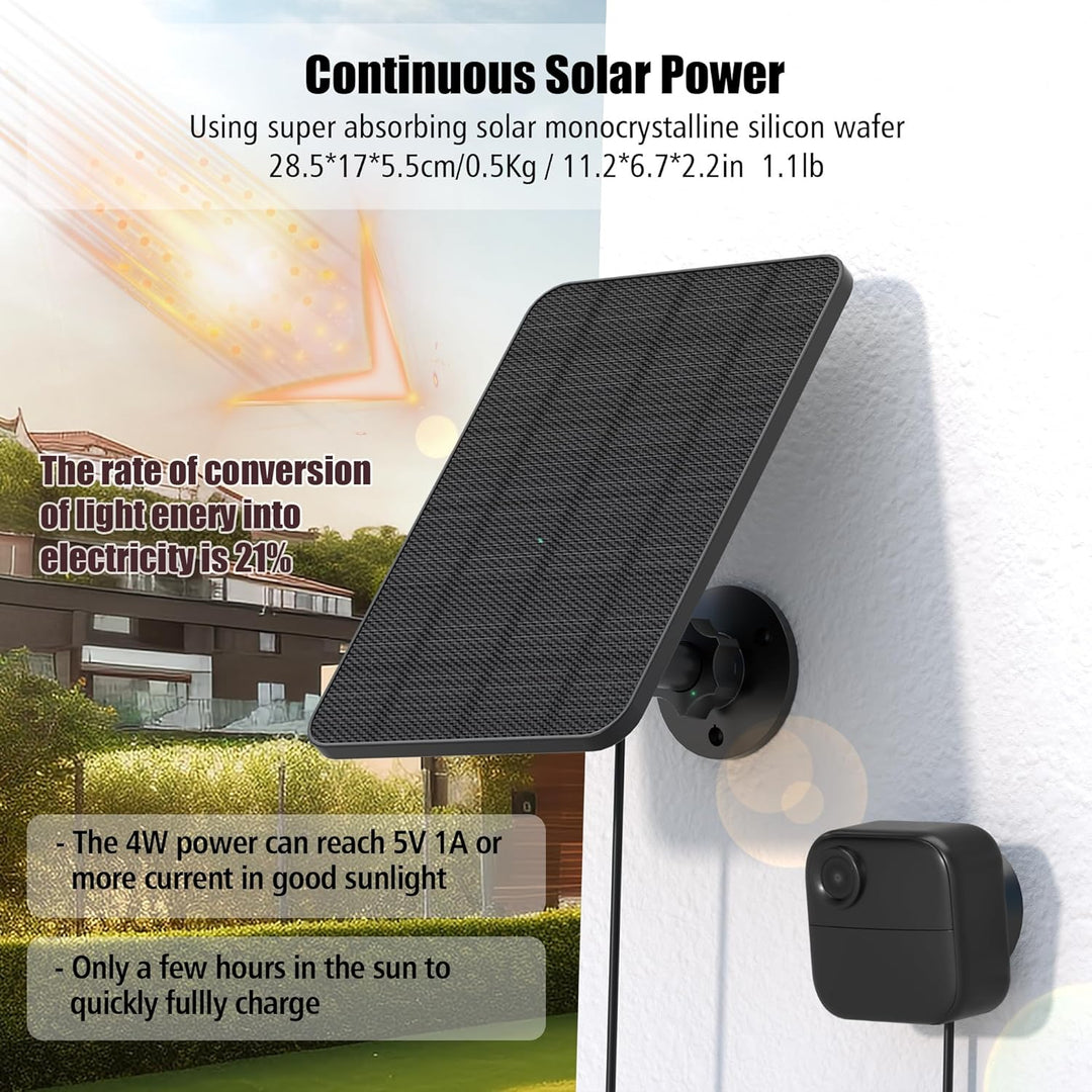 Solarpanel für Blink Kamera Outdoor,4W Blink Kamera Solarpanel kompatibel mit Blink Outdoor,Blink XT