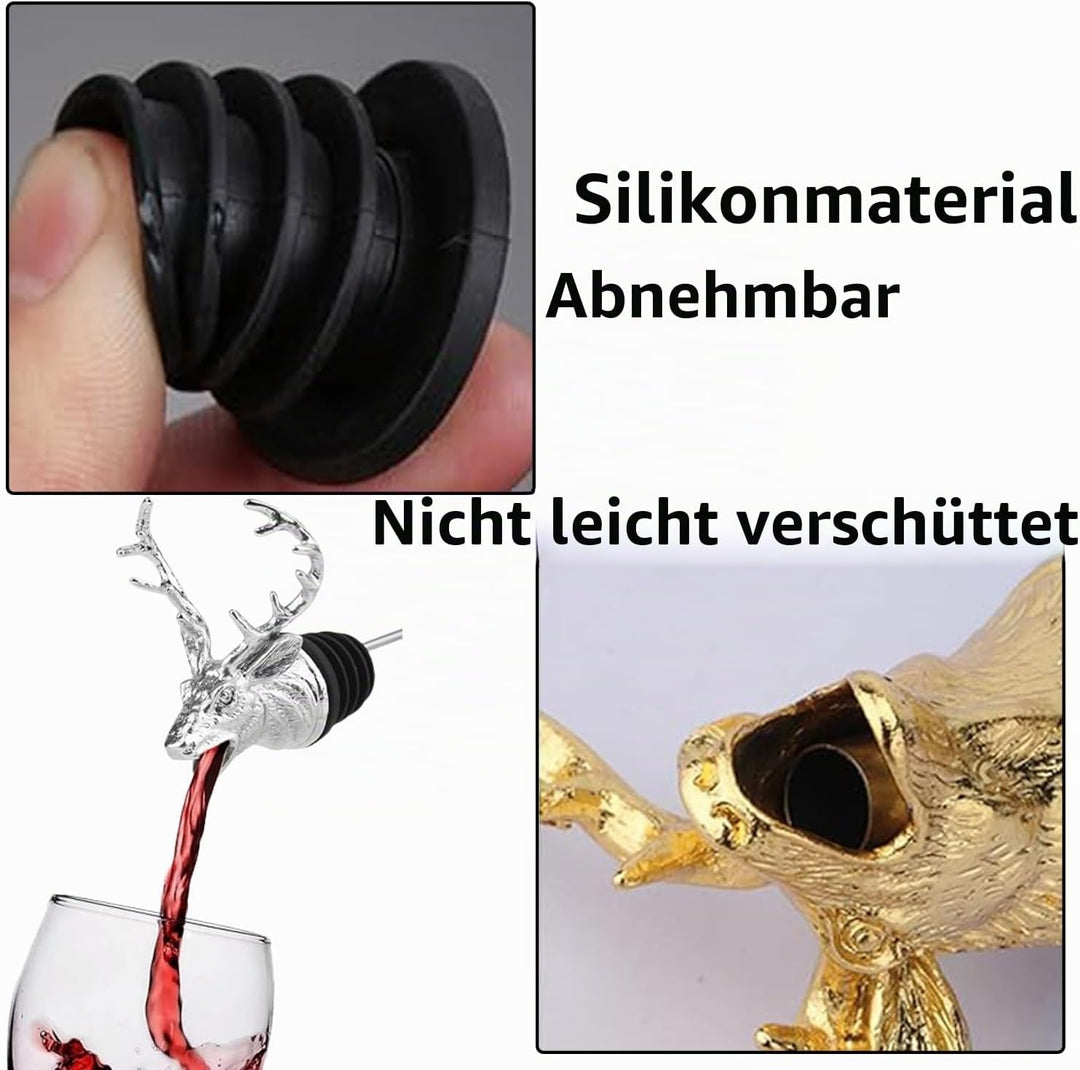 2 Stücke Ausgiesser Für Flaschen Wein, Ausgiesser Spirituosen, Weinverschlüsse Metall, Für Weinflasc
