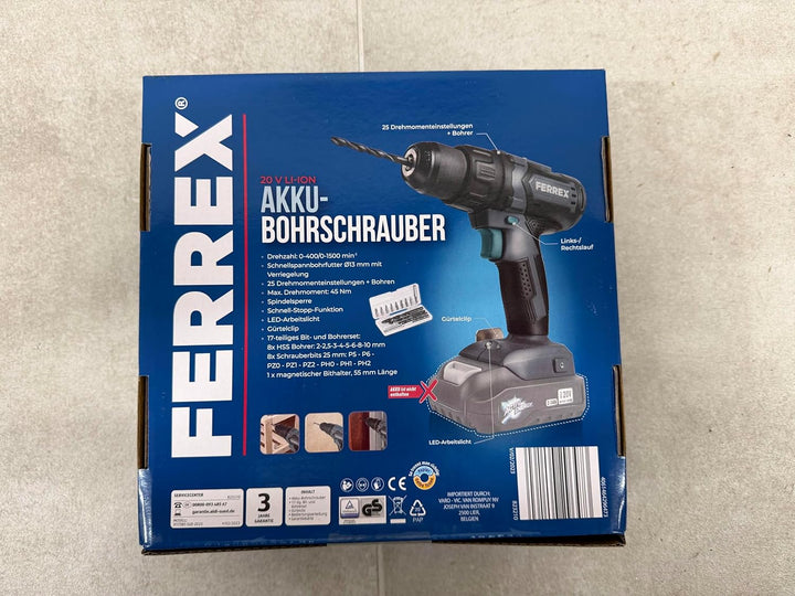 FERREX Akku-Bohrmaschine 20-V-Starter-Pack (ohne AKKU)