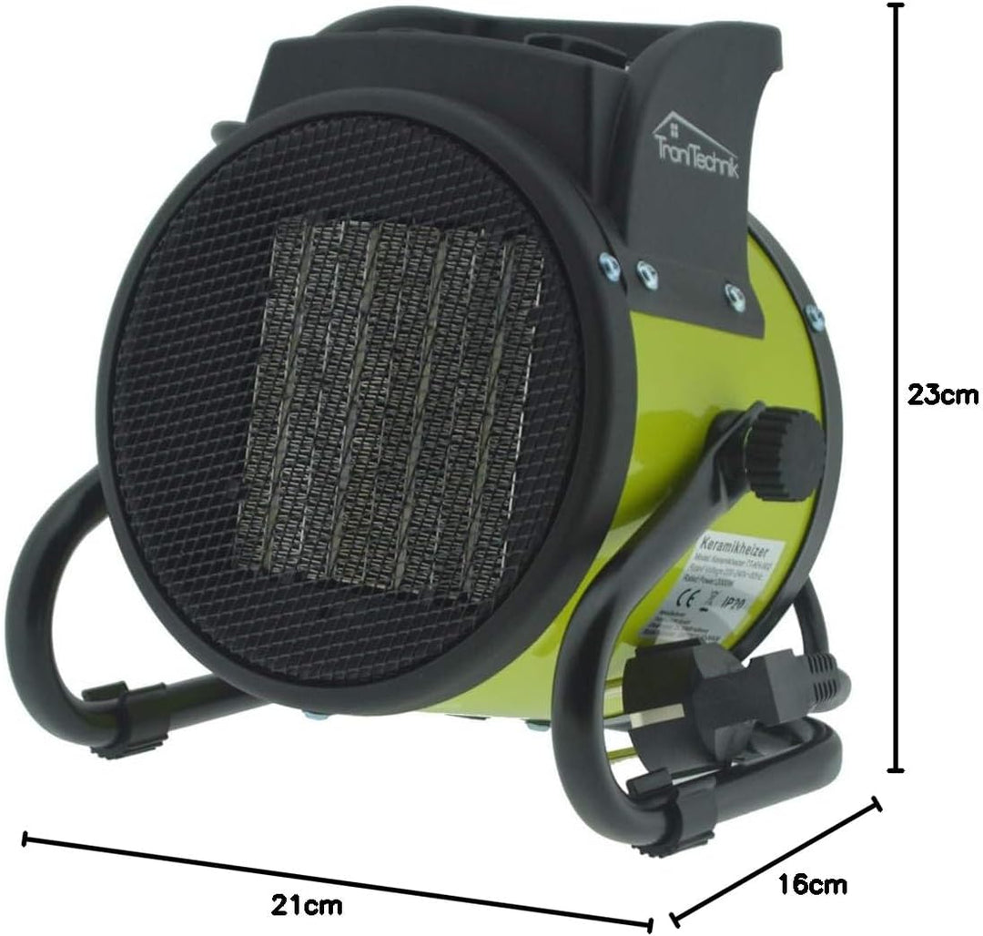 Tronitechnik® 2000 Watt Elektroheizer Heizlüfter Bauheizer Keramik Heizstrahler elektrisch Heizgerät