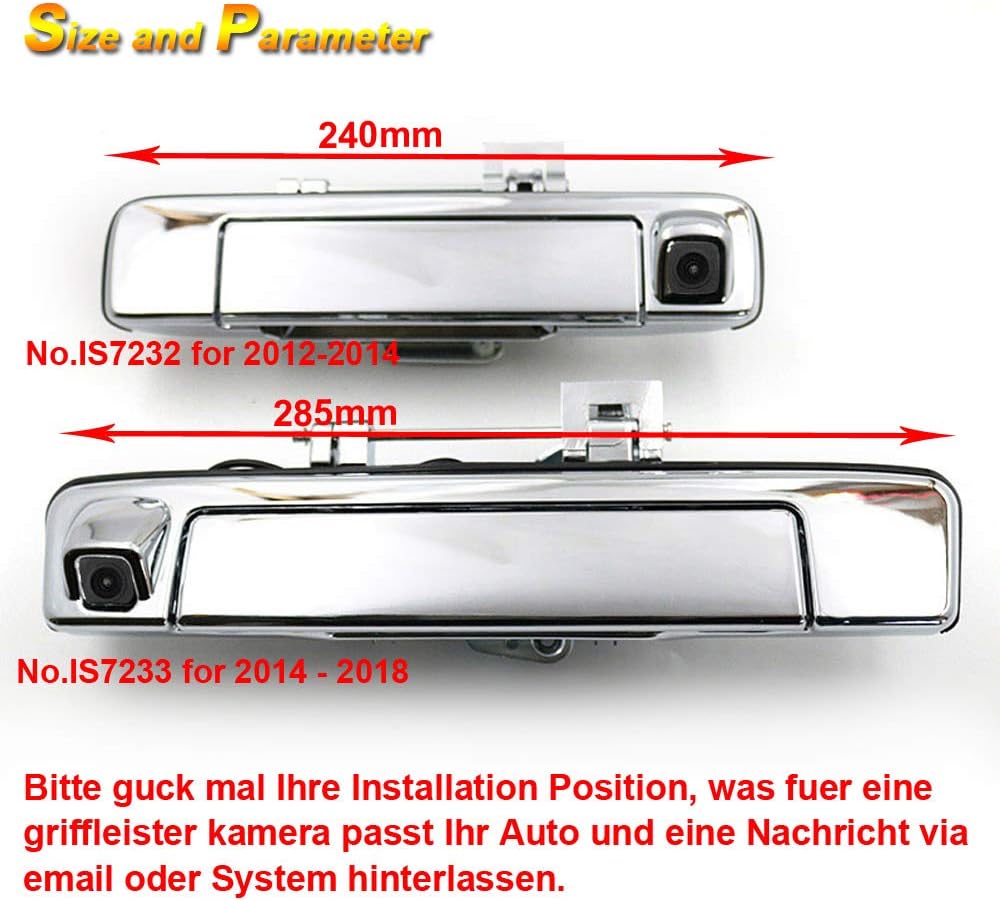 Wasserdicht 170° Nachtsicht Auto Kofferraum Griff Rückfahrkamera für Isuzu D-MAX DMAX 2012-2015 Einp
