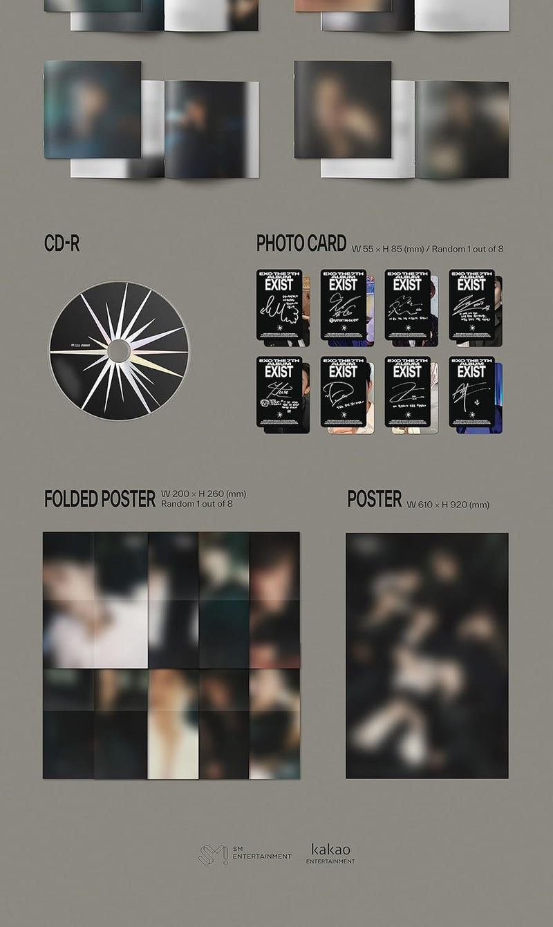 EXO EXIST 7th Album Contents+POB+Photocard+Tracking Sealed (Digipack SET(SUHO+CHANYEOL+KAI+D.O+BAEKH