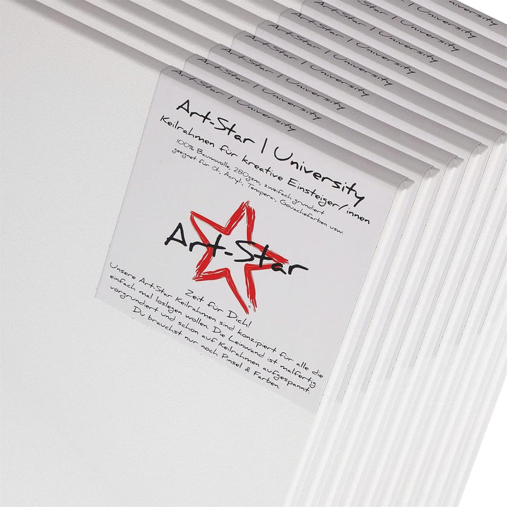 Art-Star 10x University KEILRAHMEN 60x60 cm | Leinwände auf Keilrahmen 60x60 cm | Leinwandtuch vorgr