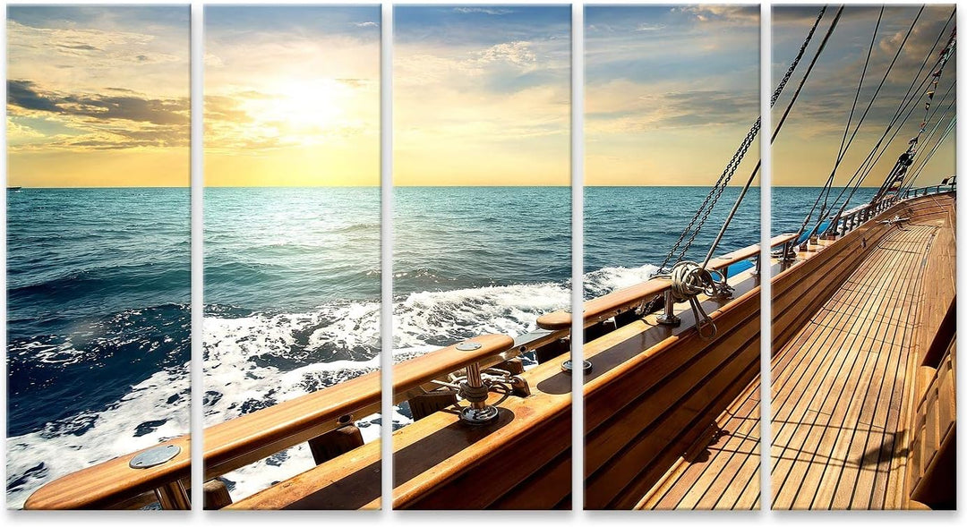 islandburner Bild auf Leinwand Segelboot Im Roten Meer Auf Den Sonnenuntergang Wandbild Poster Kunst