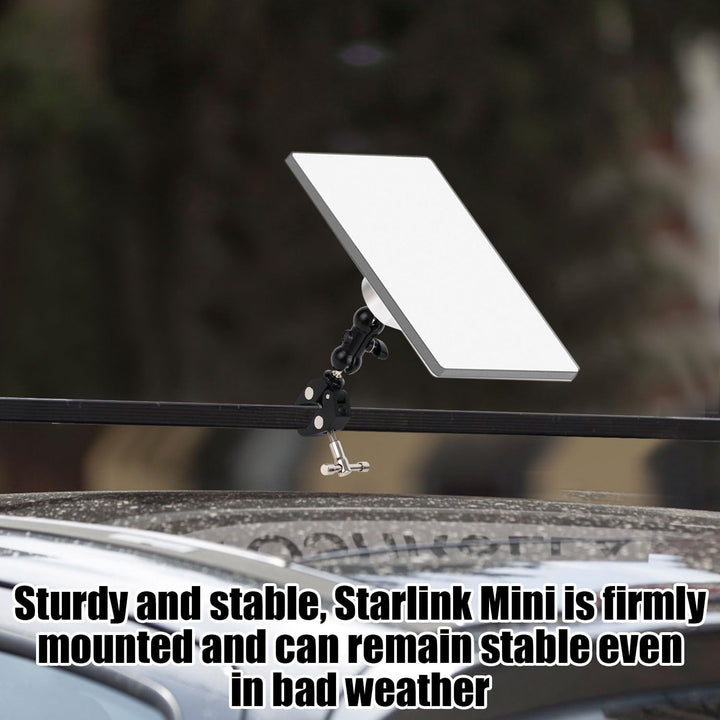 Klemmhalterung für Starlink Mini 2024, Um 360 Grad Drehbare Stangenhalterung aus Aluminiumlegierung