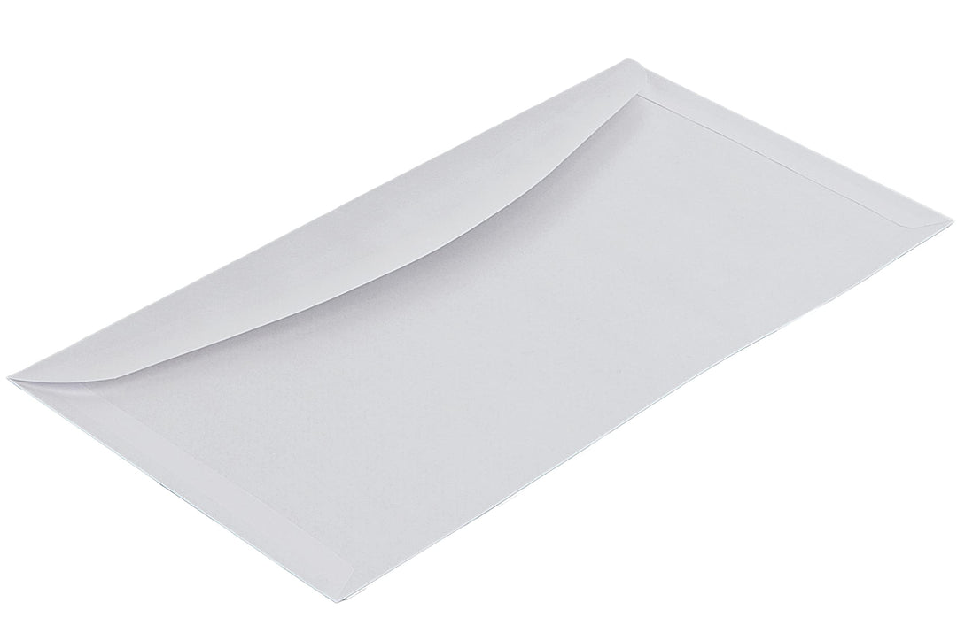 1000 Stück, Kuvertierhüllen, DIN C6/5, Nassklebung, Geschwungene Klappe, 75 g/qm Offset, Mit Fenster
