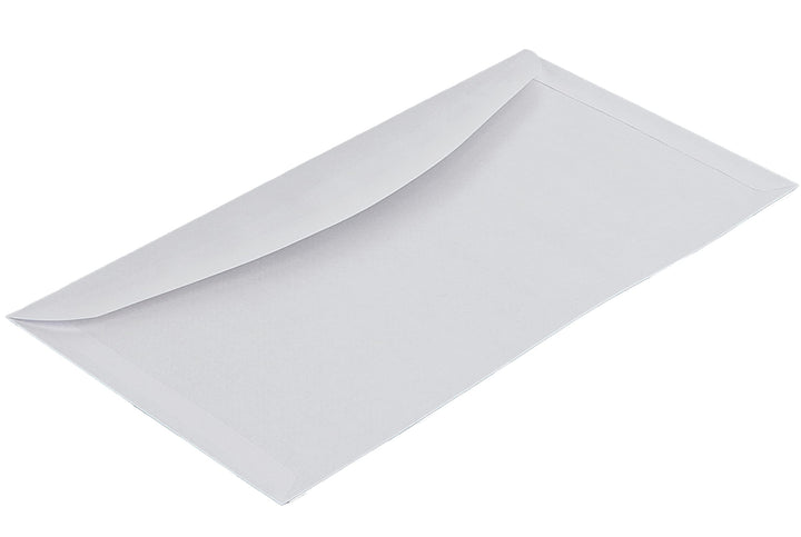 1000 Stück, Kuvertierhüllen, DIN C6/5, Nassklebung, Geschwungene Klappe, 75 g/qm Offset, Mit Fenster