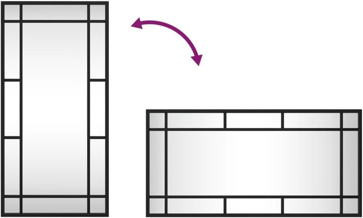 vidaXL Wandspiegel, Hängend Rechteckig Spiegel Badspiegel, Fensterspiegel für Badezimmer Wohnzimmer,