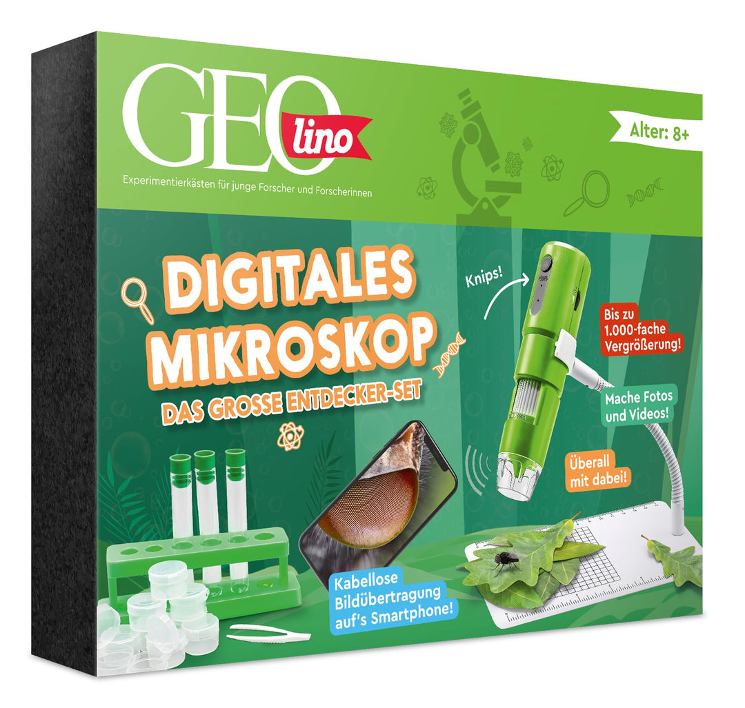 FRANZIS 67184 - GEOLINO Das digitale Mikroskop - Das grosse Entdecker-Set mit kabellose Bildübertrag