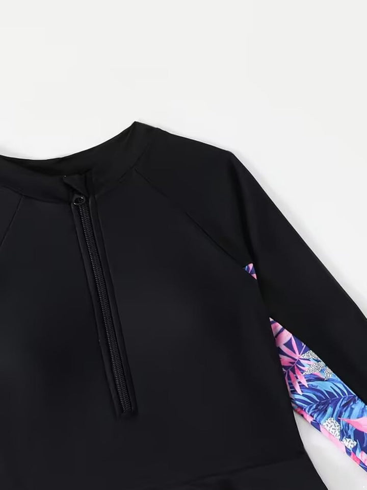 FEESHOW Mädchen Badeanzug Sonnenschutz Muslimische Islamische Bademode Langarm Kleid Schwimm Legging