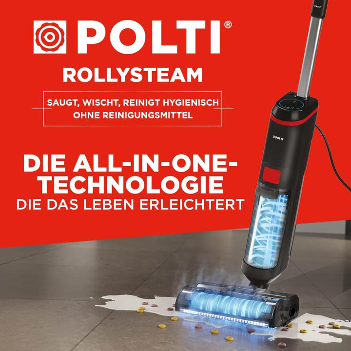 Polti Rollysteam WD20 WDEU0004, Bodenwischer mit Dampffunktion, Schwarz
